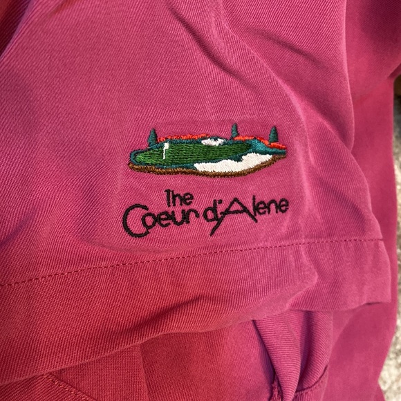 Tommy Bahama Dark Rose Button Down Silk Shirt Size Medium - Picture 3 of 14